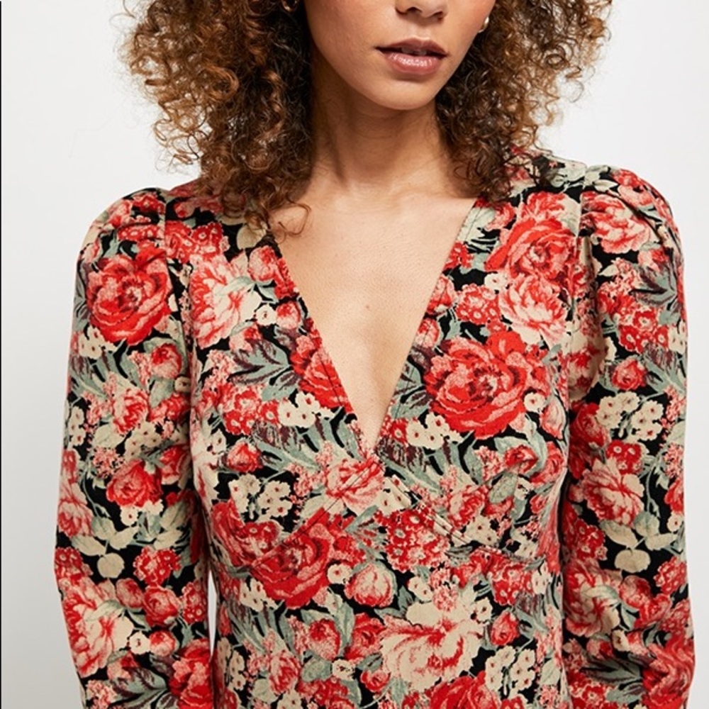 NWT Free People Kapowski puff sleeve corduroy minidress